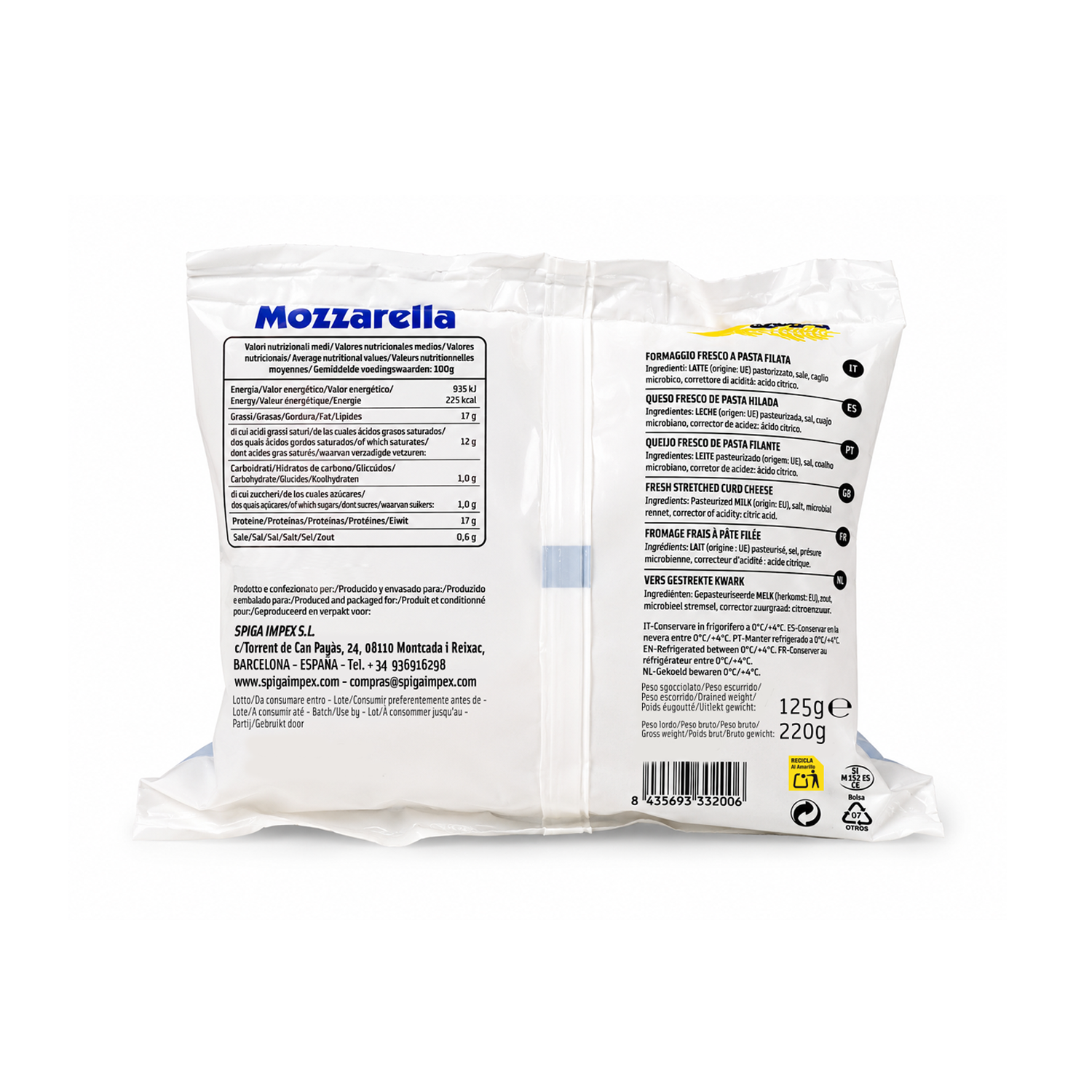 Mozzarella boconccini Spiga 125g
