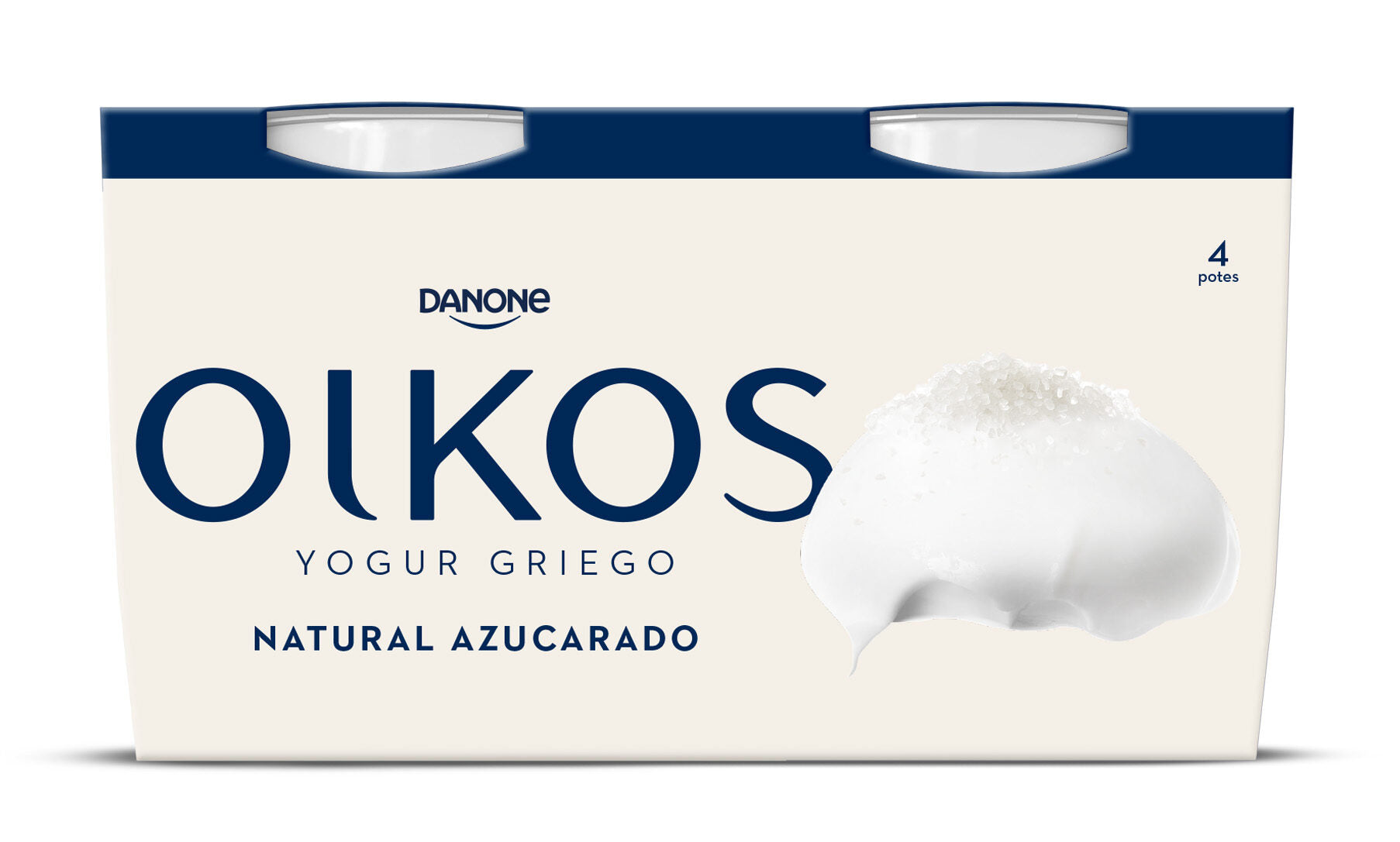Yogur griego natural azucarado oikos Danone p4 110g/u