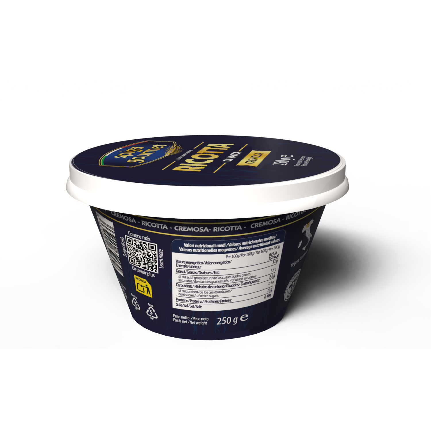 Ricotta vaschetta Spiga gourmet 250g